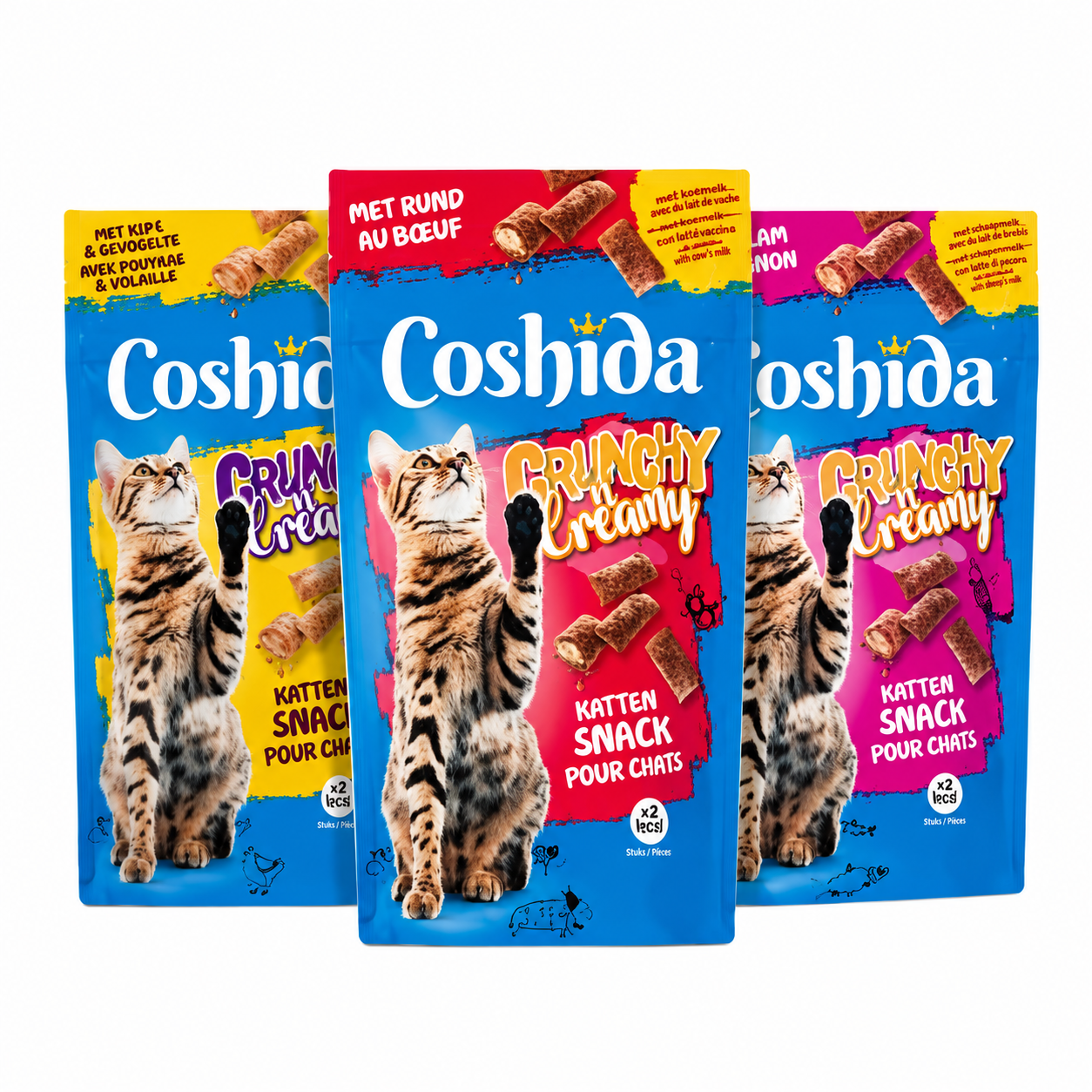 Coshida crunchy, хрусткі подушечки з кремовою начинкою,150г