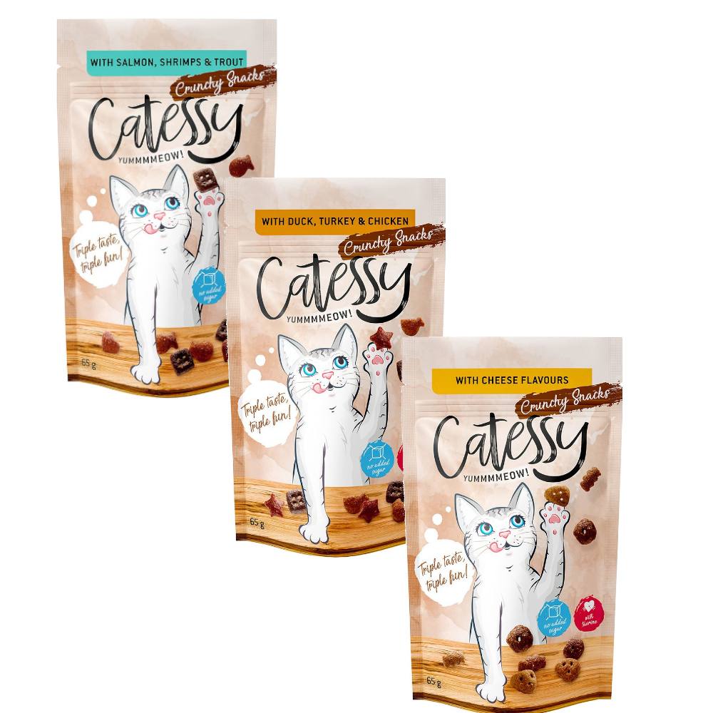 Catessy Crunchy Snacks — хрусткі ласощі збагачені вітамінами, Омега 3 та таурином, 65г