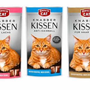 Perfecto Cat Knabber Kissen вітамінізовані подушечки для здорової шкіри та шерсті , 50г