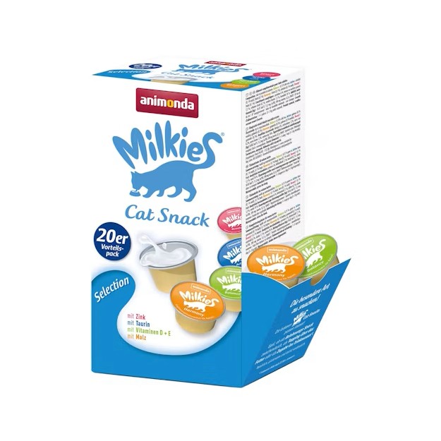 Animonda Milkies Variety - рідкі молочні ласощі для котів,20 штук по 15г