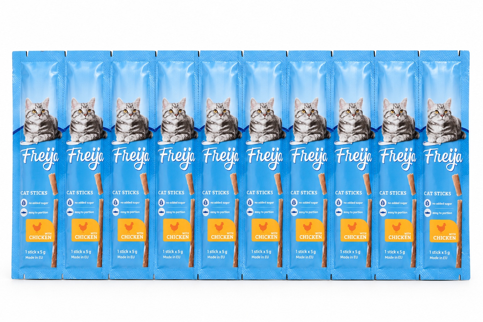 Freija Cat Sticks Treats-м'ясні ласощі у вигляді паличок для котів,10 шт по 5г